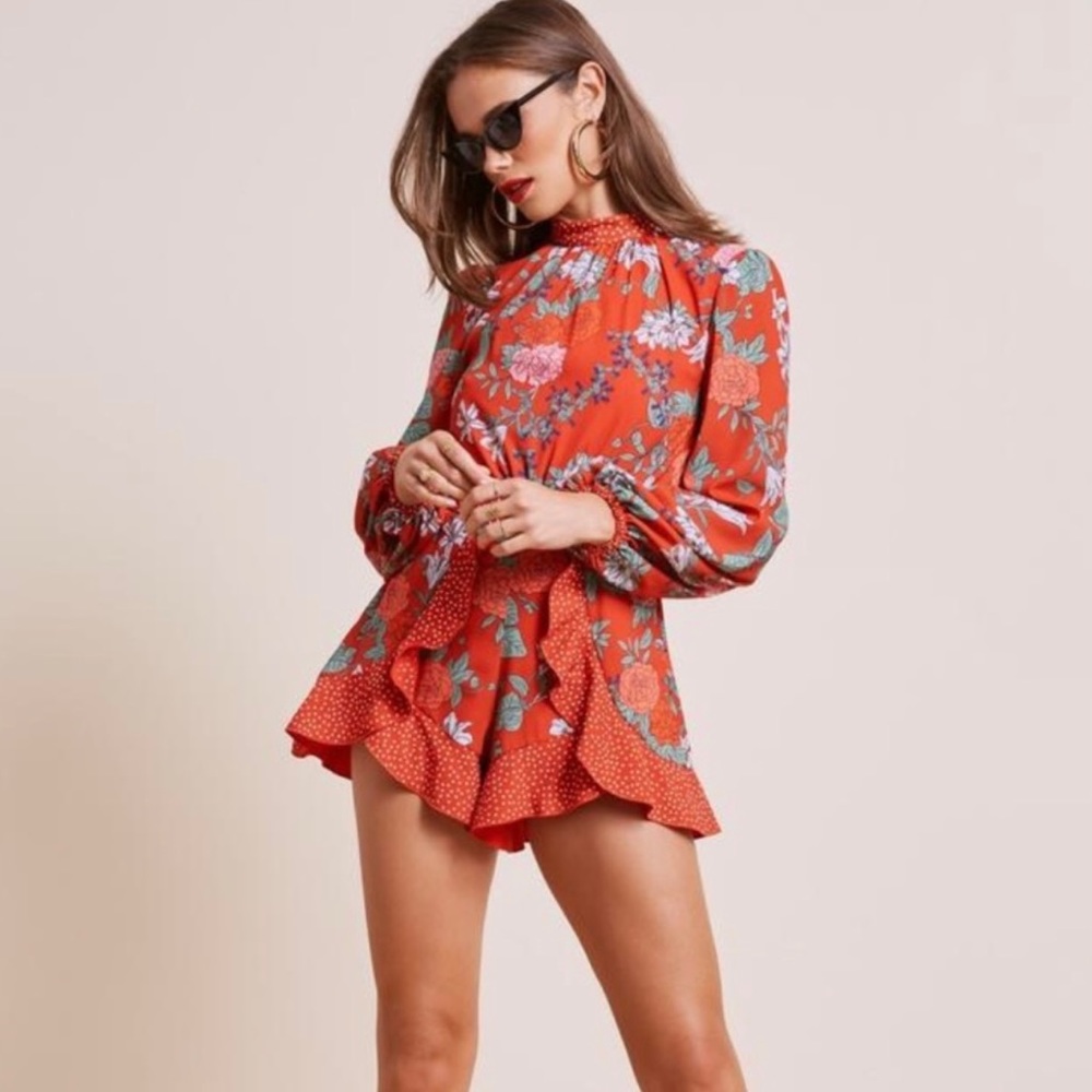 Finders Keepers Astral Red Playsuit